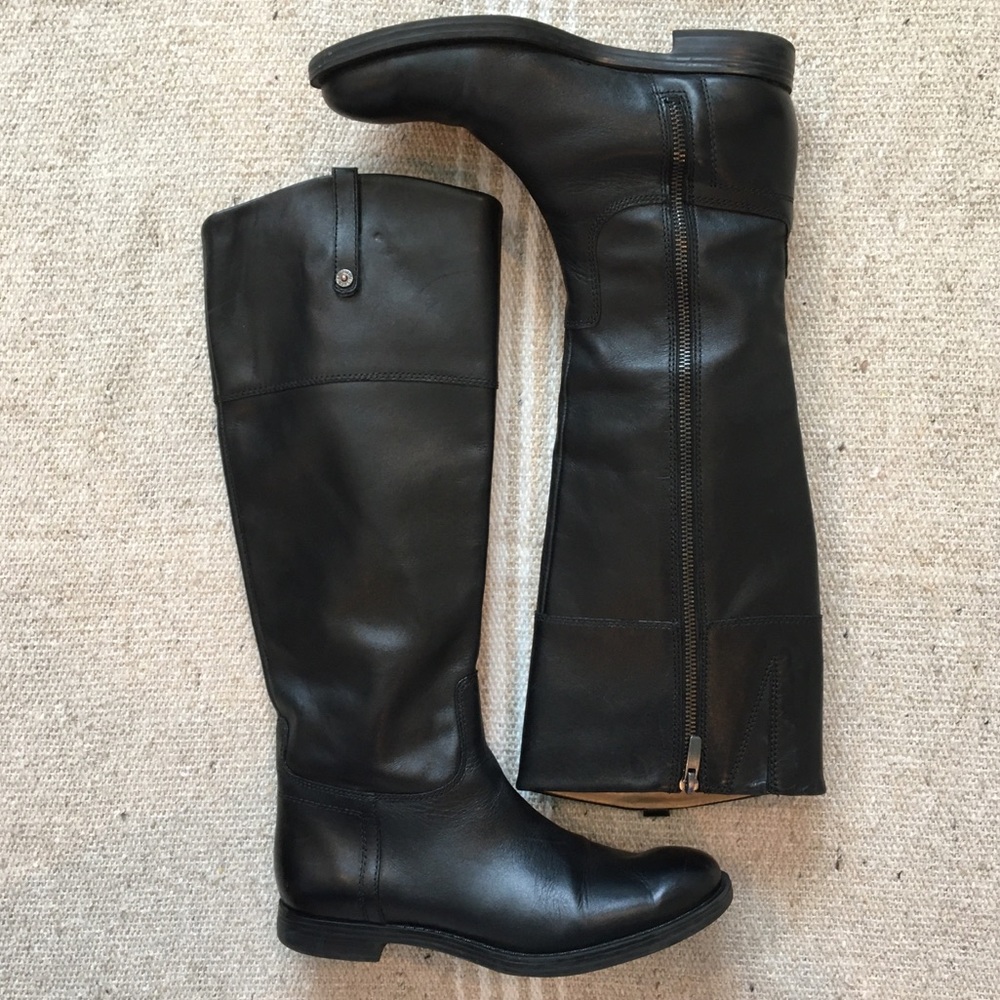 Enzo Angiolini Black Leather Boots Size 7
